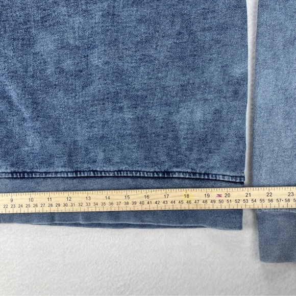 DR.WOO x Nyden Los Angeles Size M Denim Embroidered Compass Pullover Hoodie - Picture 9 of 13